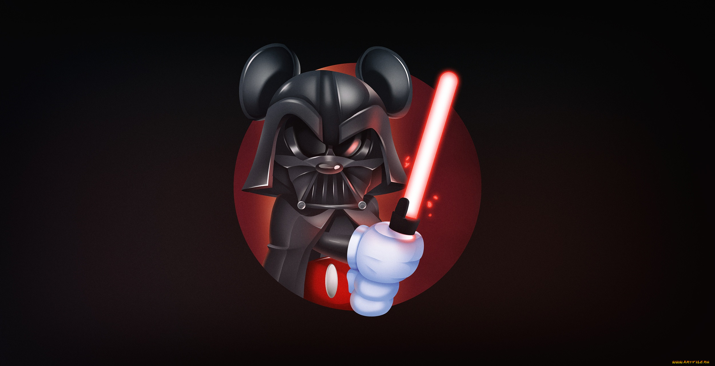 , , illustration, mickey, vader, mouse, darth, by, harvey, lanot, mickeyvader, dark, side